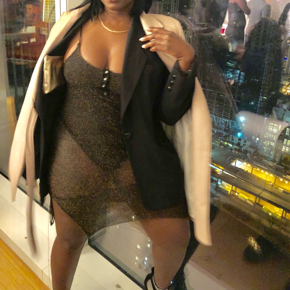 Blk sheer dress